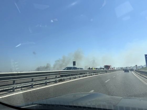 L'incendio che ha bloccato Lecce: tamponamenti e fumo sulla SS16