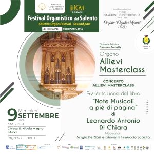La cultura organistica torna a Salve con due appuntamenti unici